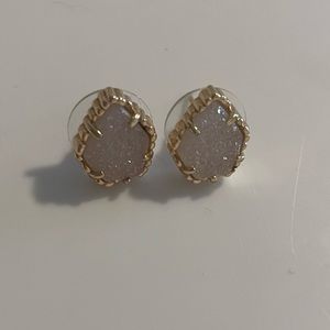 Kendra Scott Gold + Drusy Earrings - never worn